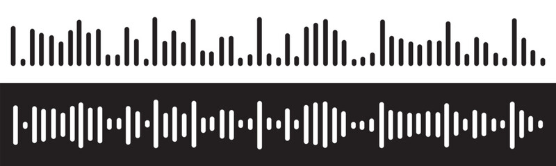 Dynamic vertical lines illustrating sound waves and audio frequencies