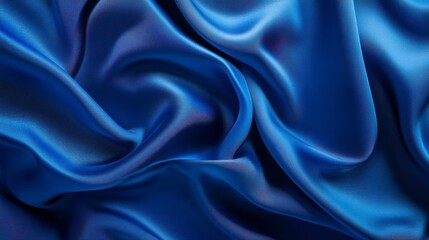 Obraz premium Abstract Blue Fabric Texture Elegant Draped Material with Rich Color and Soft Folds