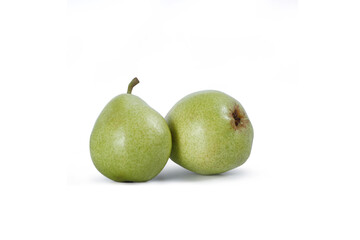 Pears fruits in white background 