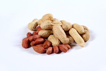 Peanut in white background
