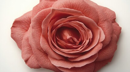 Salmon Pink Paper Rose Close Up