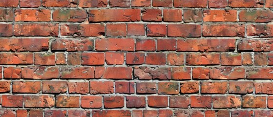 Obraz premium Aged Red Brick Wall Texture Background
