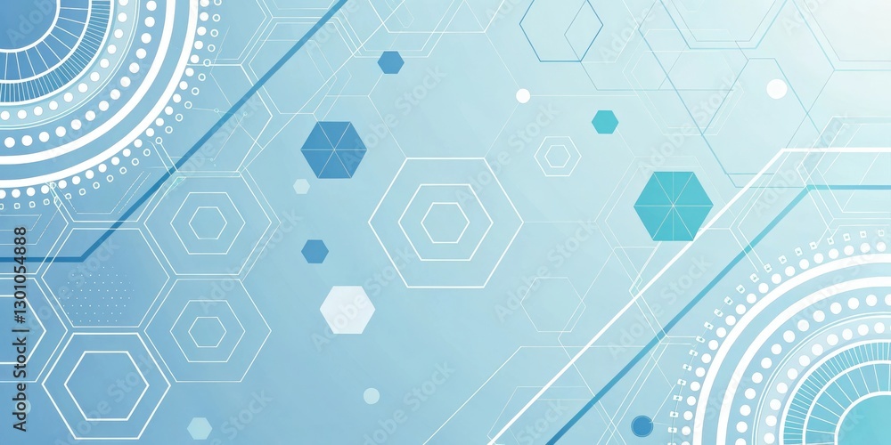 Poster a technological abstract background featuring geometric shapes and lines, creating a modern and futu