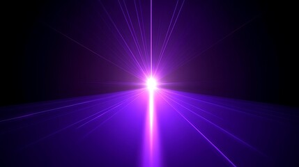 Bright central light emanating linear beams across darkened space