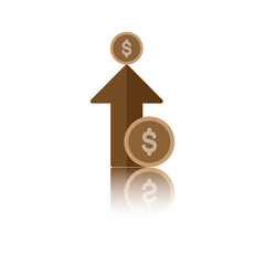 Dollar growth. illustration design on transparent background