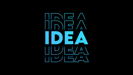 IDEA text .Modern calligraphic text for use in greeting card, banner template, postcard. Vector and Illustration.
