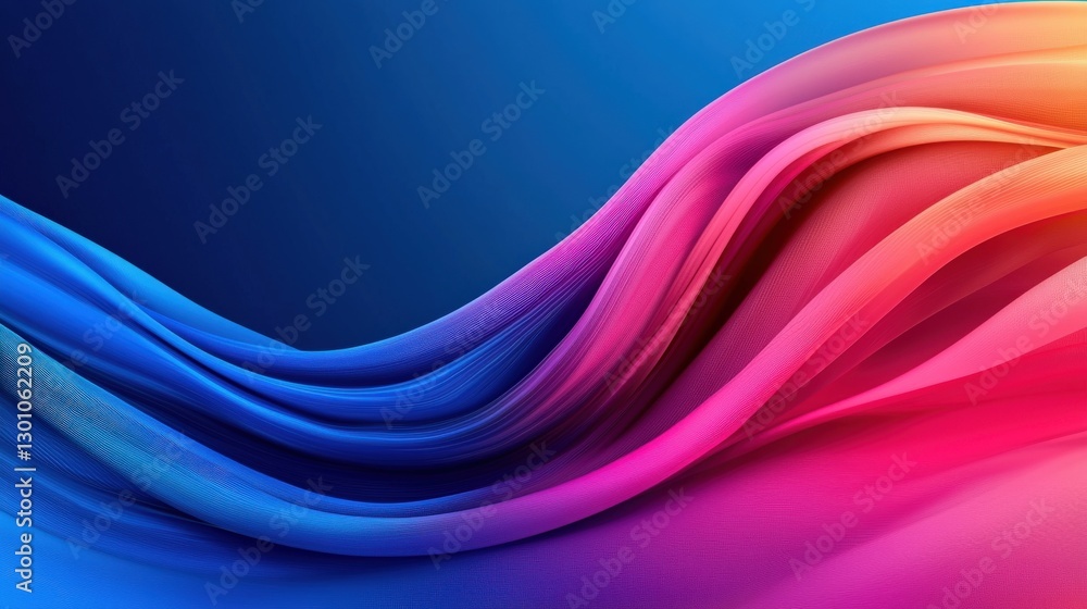 Poster abstract colorful wave pattern design.