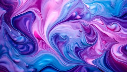 형형색색의 물감이 자연스럽게 섞이며 마블링 효과를 형성하는 패턴