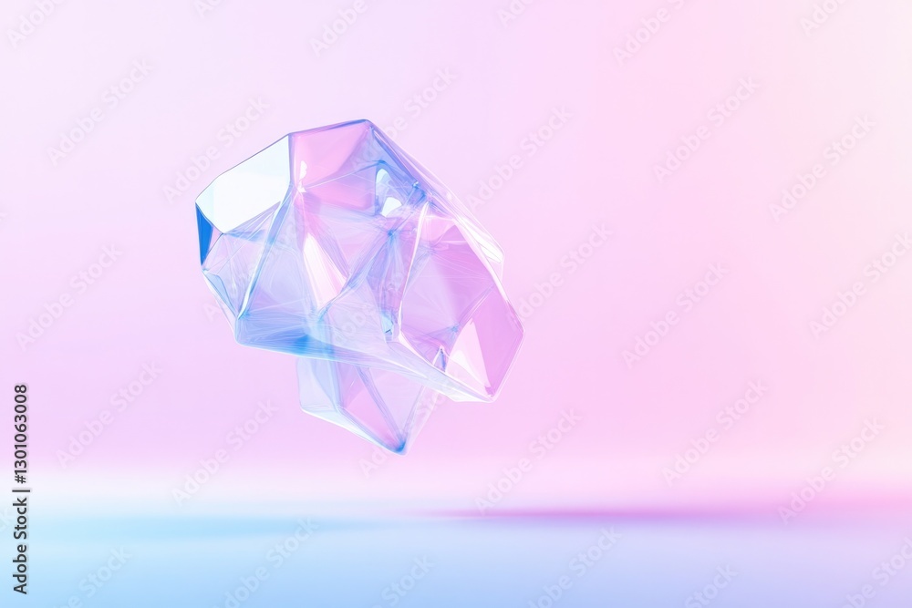 Aufkleber vibrant intertwining network of geometric shapes floats against subtle gradient background to evoke 