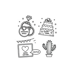 set of birthday cakes