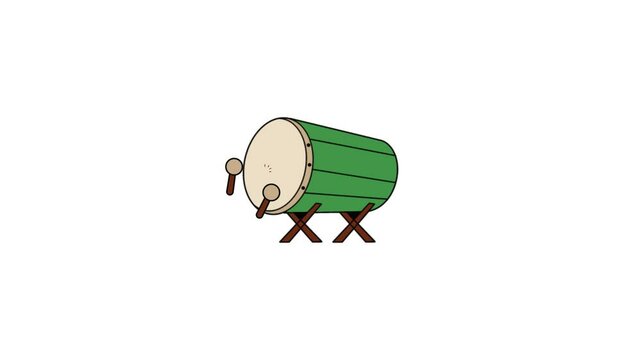 islamic drum or bedug animation