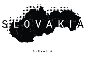 Slovakia map illustration vector