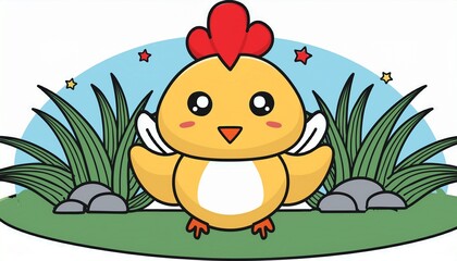 cute chicken cartoon design