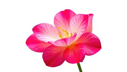 Fototapeta premium A single, vibrant bloom isolated on a pure white background, delicate, orange