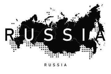 Russia map illustration vector