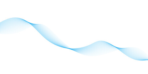 Abstract vector background with blue wavy lines. Blue wave background. Blue lines vector illustration. Curved wave. Abstract wave element.