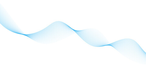 Abstract vector background with blue wavy lines. Blue wave background. Blue lines vector illustration. Curved wave. Abstract wave element.