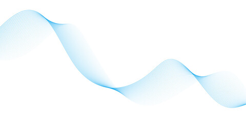 Abstract vector background with blue wavy lines. Blue wave background. Blue lines vector illustration. Curved wave. Abstract wave element.