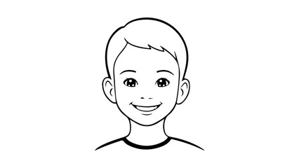 vector illustration of a smiling kid