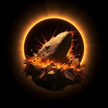 Celestial Catastrophe: The Imploding Asteroid