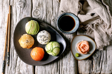 Trendy sushi balls temari