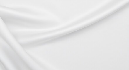 Soft white fabric gently drapes creating elegant folds. AI Generated