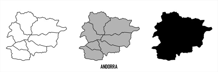 High detailed vector map - Andorra

