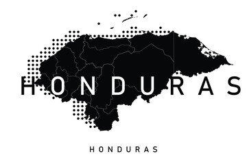 Honduras map illustration vector