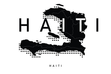 Obraz premium Haiti map illustration vector