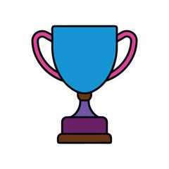 a vector illustration of a  classic trophy cup.