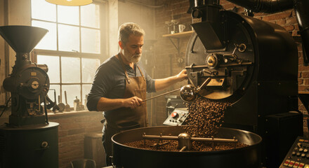 The Roasting Master: Coffee Roaster at Work