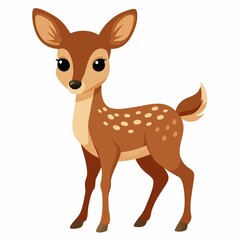  illustration of a deer, cute dear isolate , baby dear isolote on white background
