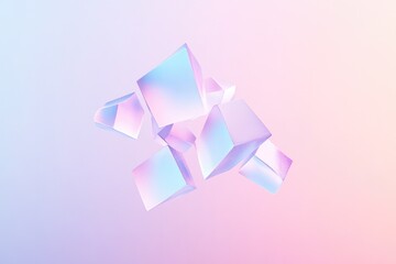 vibrant intertwining network of geometric shapes floats against subtle gradient background to evoke dynamic motion