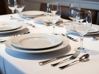 table setting for a dinner