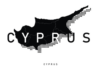 Cyprus map illustration vector