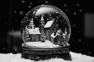 Snow Globe on Snowy Ground