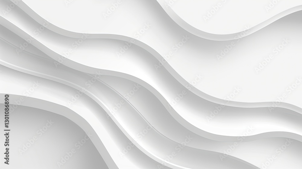 Poster abstract white wave patterns digital design graphic art minimalist environment close-up view modern 