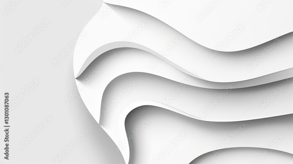 Poster elegant abstract design in white studio setting digital art minimalist style clean viewpoint