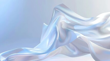 Fototapeta premium Elegant silk fabric flowing studio textile art soft lighting close-up aesthetic beauty