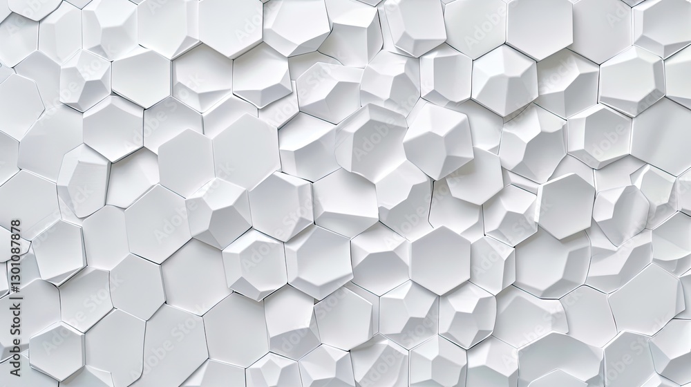 Aufkleber abstract hexagonal texture dynamic 3d visualization in a contemporary studio setting