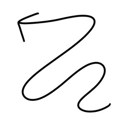 A dynamic zigzag arrow, often used to indicate movement, redirection, or progression.