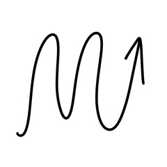A fluid, wavy line moving in a zigzag pattern, representing energy, rhythm, or abstract flow.