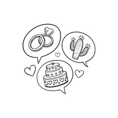 set of birthday cakes