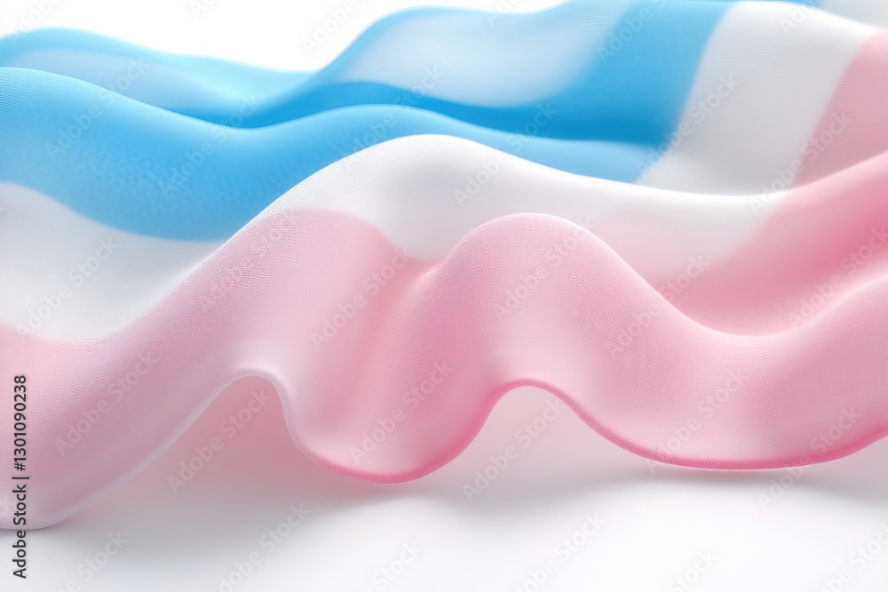 Poster flowing gradients create an ethereal atmosphere of inclusivity and calm