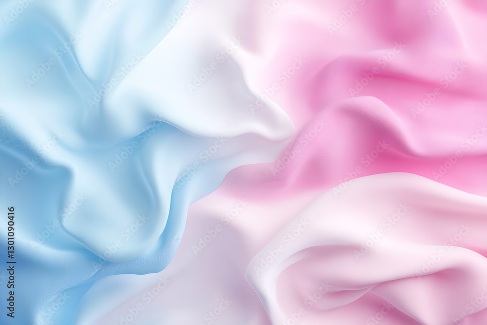 Poster ethereal flow of soft gradients in transgender flag colors for inclusivity
