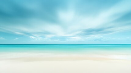 Obraz premium A serene blurred image of a beautiful beach and sky