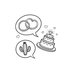 set of birthday cakes