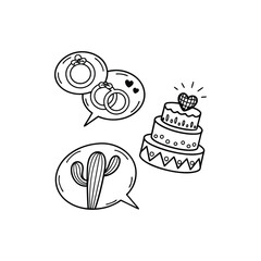 set of birthday cakes