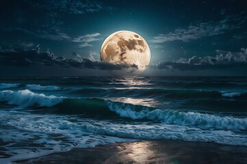 Celestial Moonlit Ocean