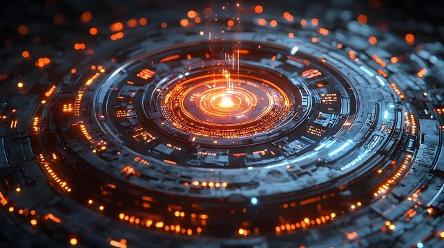 Dynamic Holographic Digital Assistant Projection with Glowing Interface - Powered by Adobe